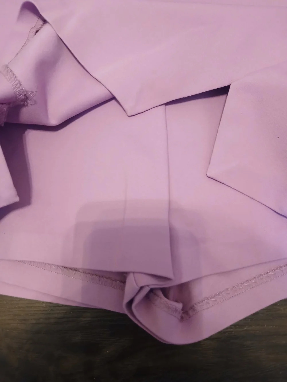 Lilac Mini Skirt with Front Slits - Women - Picture 6 of 9